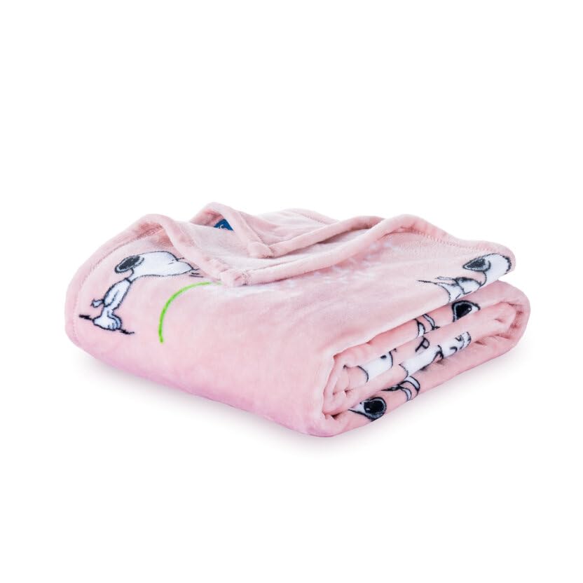 Berkshire Blanket Peanuts® VelvetLoft® Cute Character Snoopy Plush Throw Blanket,Peanuts Poses and Paws Grey,Throw 55 in x 70 in (Official Peanuts® Product)