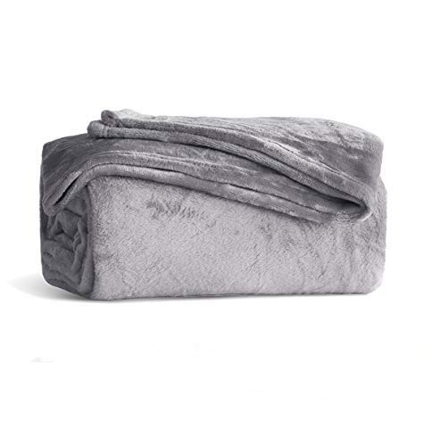 KMUSET Fleece Blanket Throw Size Grey Lightweight Super Soft Cozy Luxury Bed Blanket Microfiber Factory Shop