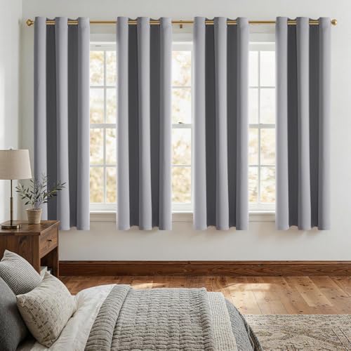 ChrisDowa Blackout Curtains for Bedroom and Living Room 63 Inches Long