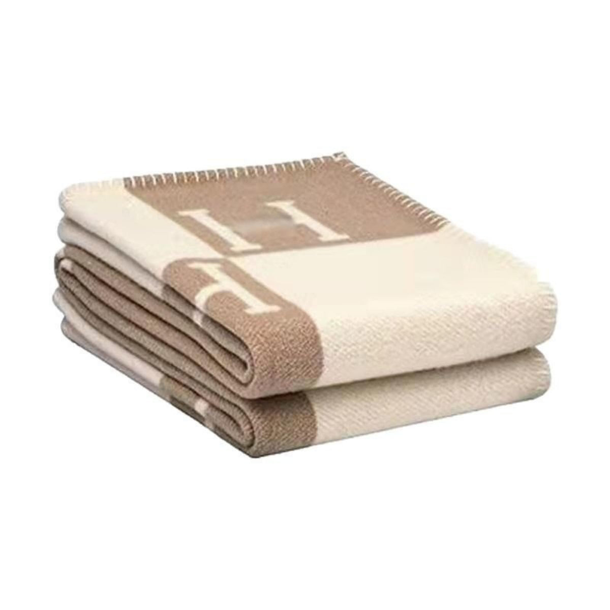 Fcteap h Blanket Soft Throw Blanket Faux Fleece Cashmere Plaid Warm Shawl Thick Knitted Plush Cozy Comfy for Women Throw Blanket for Sofa Couch Bed Queen King Size 55x66 in (Khaki)