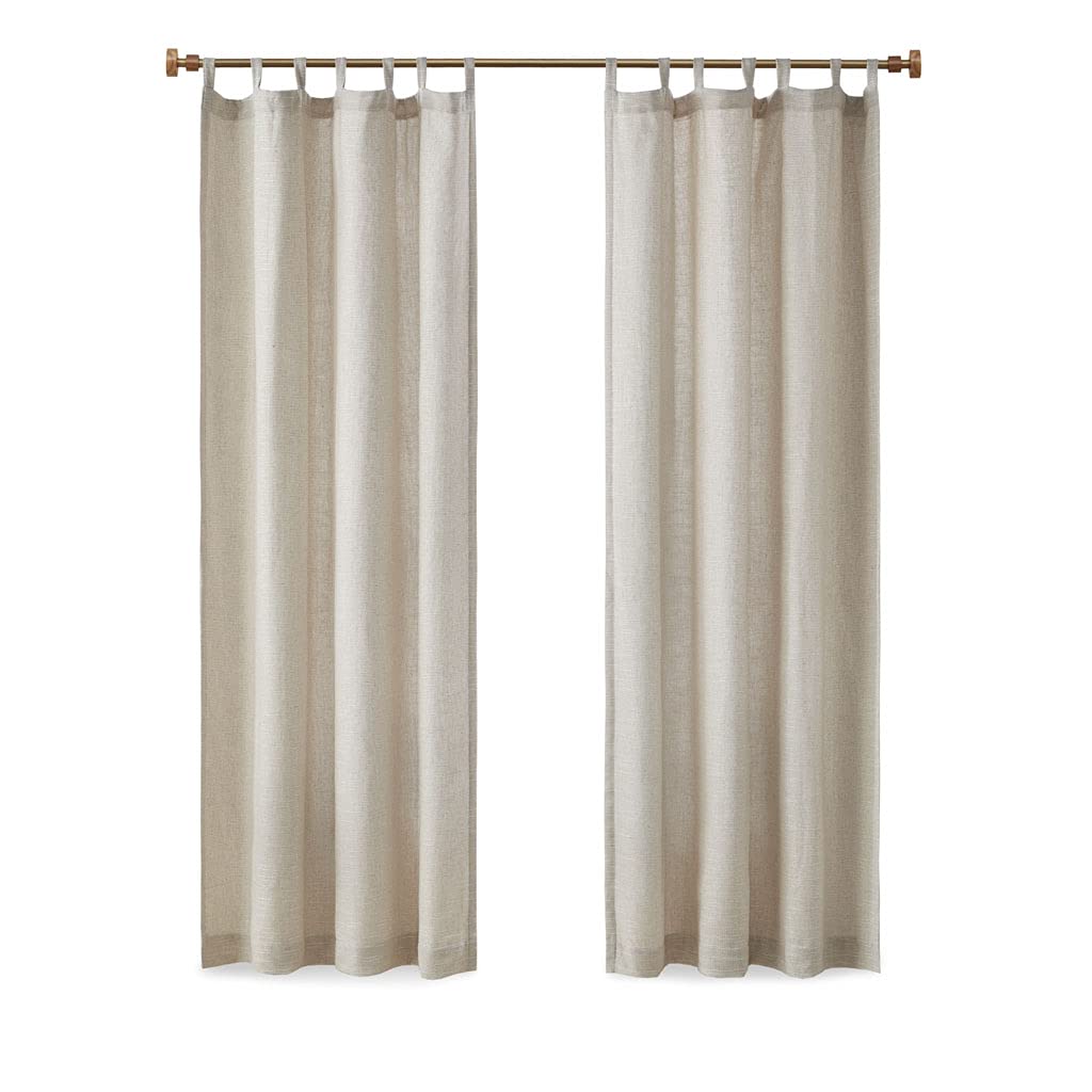 Madison Park Plaid Window Curtain Thermal Insulated, 1 Panel, 50x95 Brown