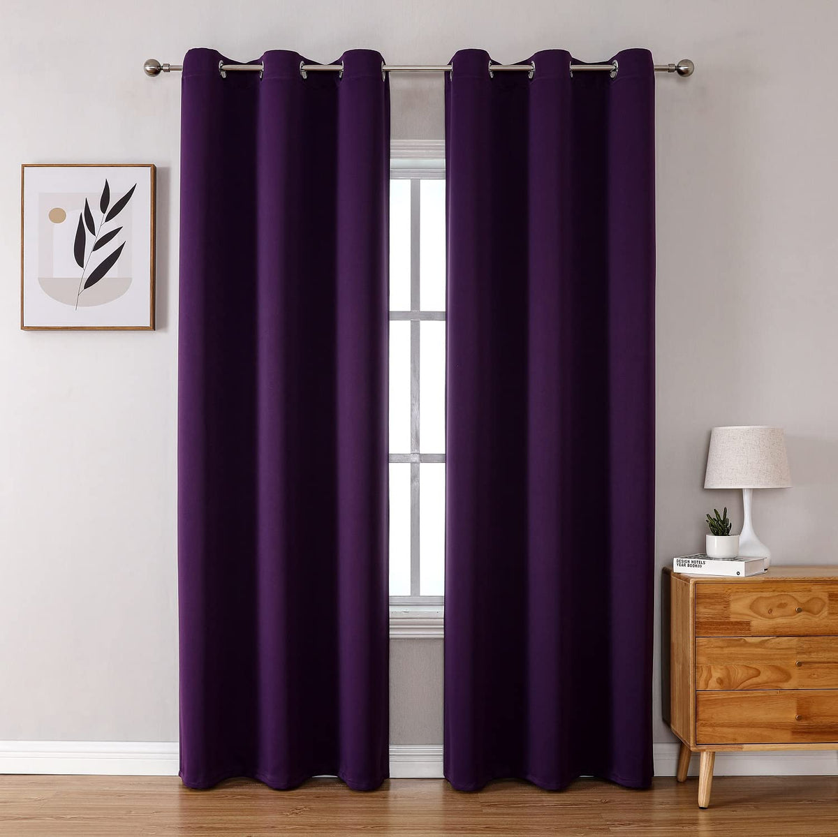 ChrisDowa Blackout Curtains for Bedroom and Living Room 63 Inches Long