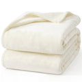 Hansleep Queen Grey Fleece Blanket, Soft Flannel Bed Blanket
