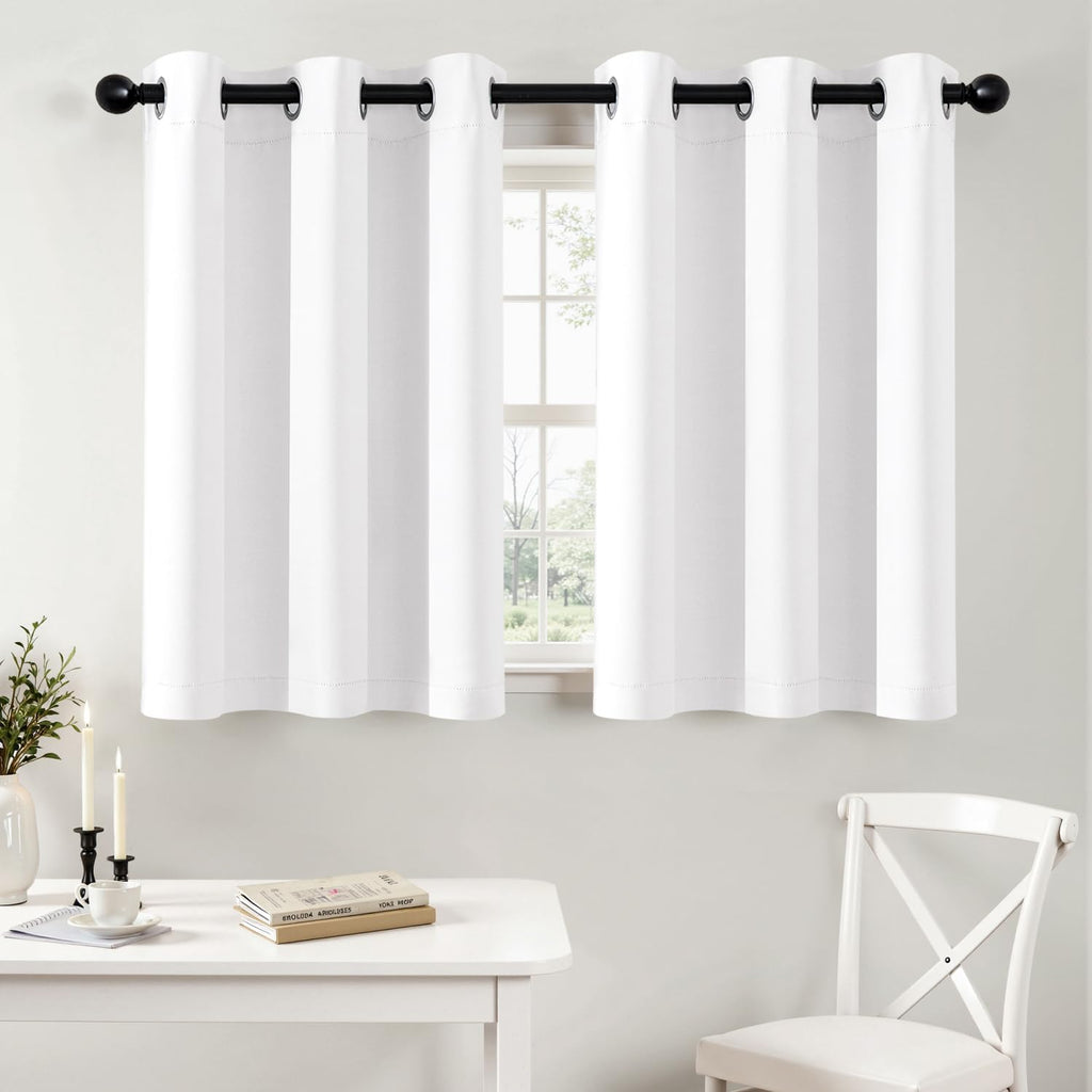 MIULEE Blackout Curtains for Bedroom 2 Panels 40 x 84 Inch Long Black