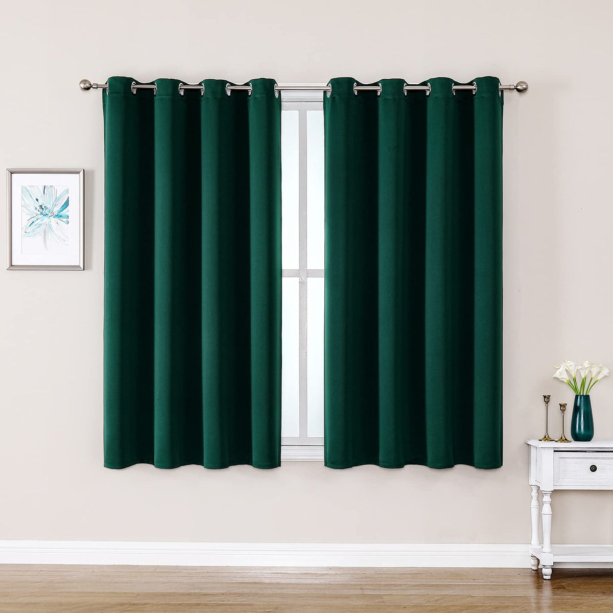 ChrisDowa Blackout Curtains for Bedroom and Living Room 63 Inches Long