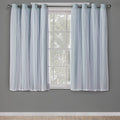 TOWN & COUNTRY LUXE Talia Double Layer Indoor Curtains, Sheer and Room Darkening Blackout, Grommet Top, Energy Efficient, 2-Pack Set, 52"x84", Rose Blush
