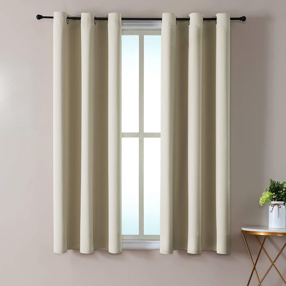 ChrisDowa Blackout Curtains for Bedroom and Living Room 63 Inches Long