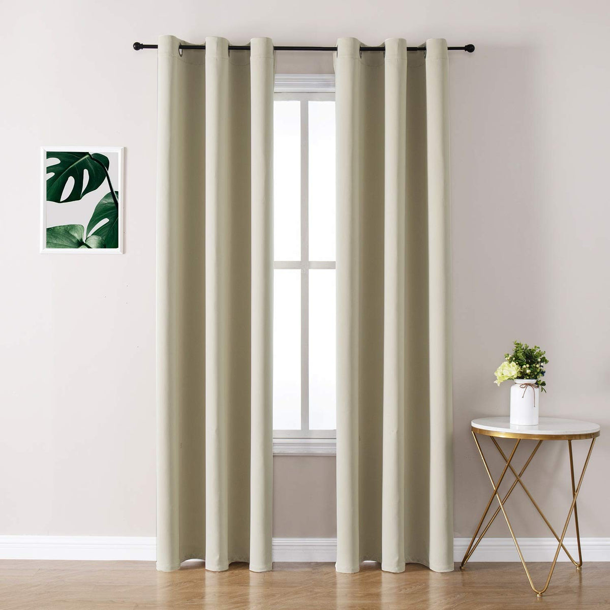 ChrisDowa Blackout Curtains for Bedroom and Living Room 63 Inches Long