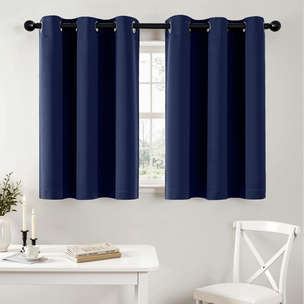 MIULEE Blackout Curtains for Bedroom 2 Panels 40 x 84 Inch Long Black