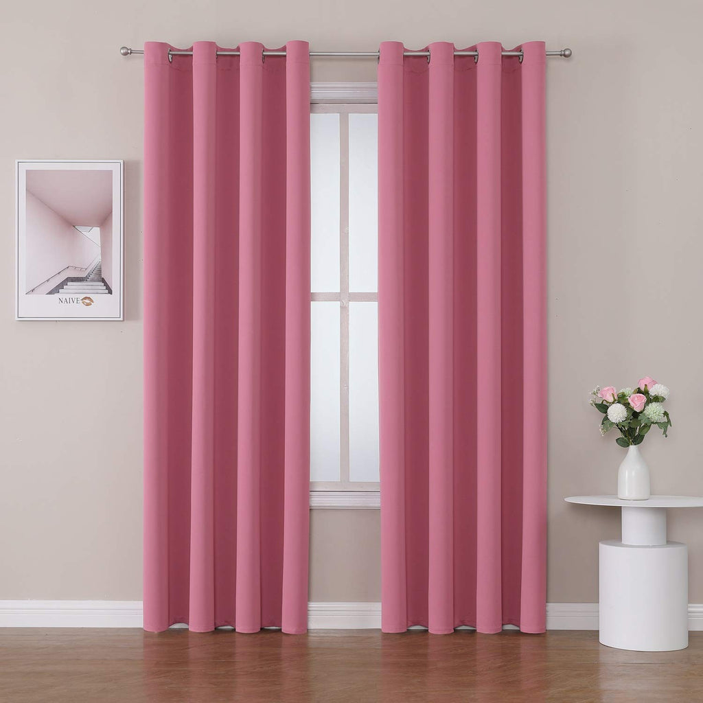 ChrisDowa Blackout Curtains for Bedroom and Living Room 63 Inches Long