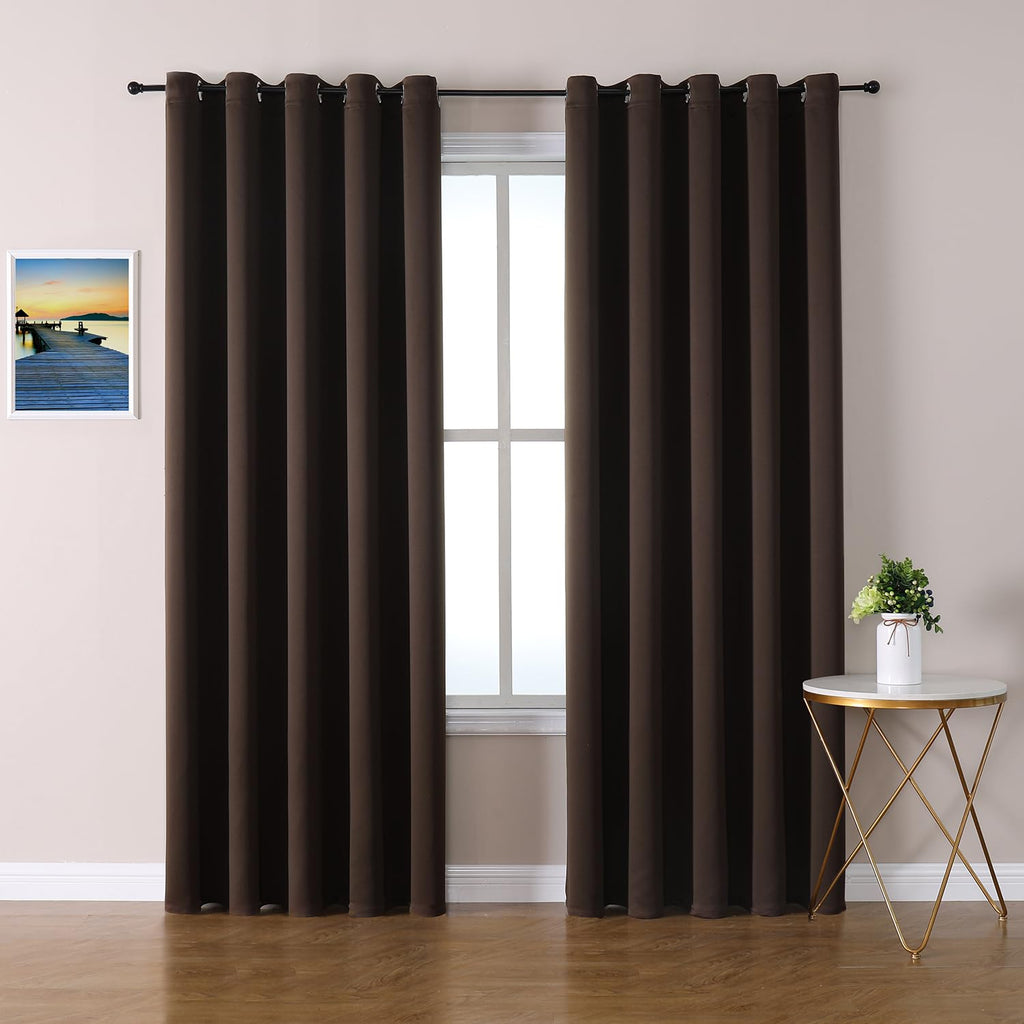 ChrisDowa Blackout Curtains for Bedroom and Living Room 63 Inches Long