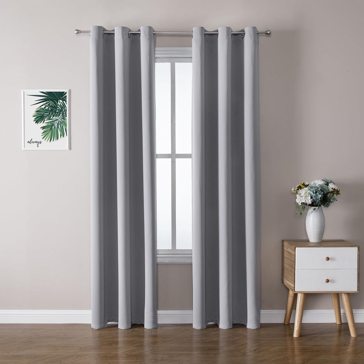 ChrisDowa Blackout Curtains for Bedroom and Living Room 63 Inches Long
