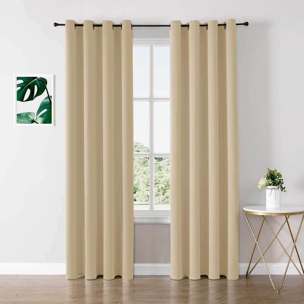 ChrisDowa Blackout Curtains for Bedroom and Living Room 63 Inches Long