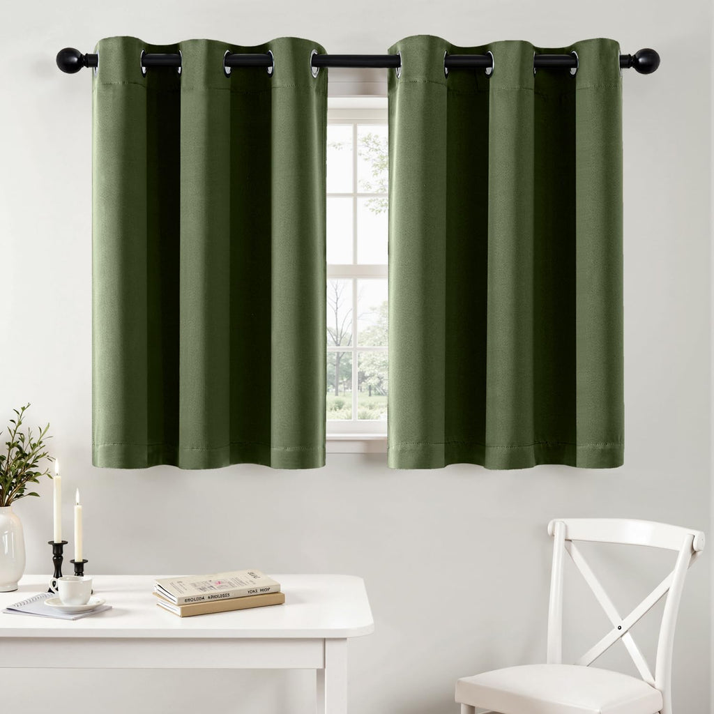 MIULEE Blackout Curtains for Bedroom 2 Panels 40 x 84 Inch Long Black