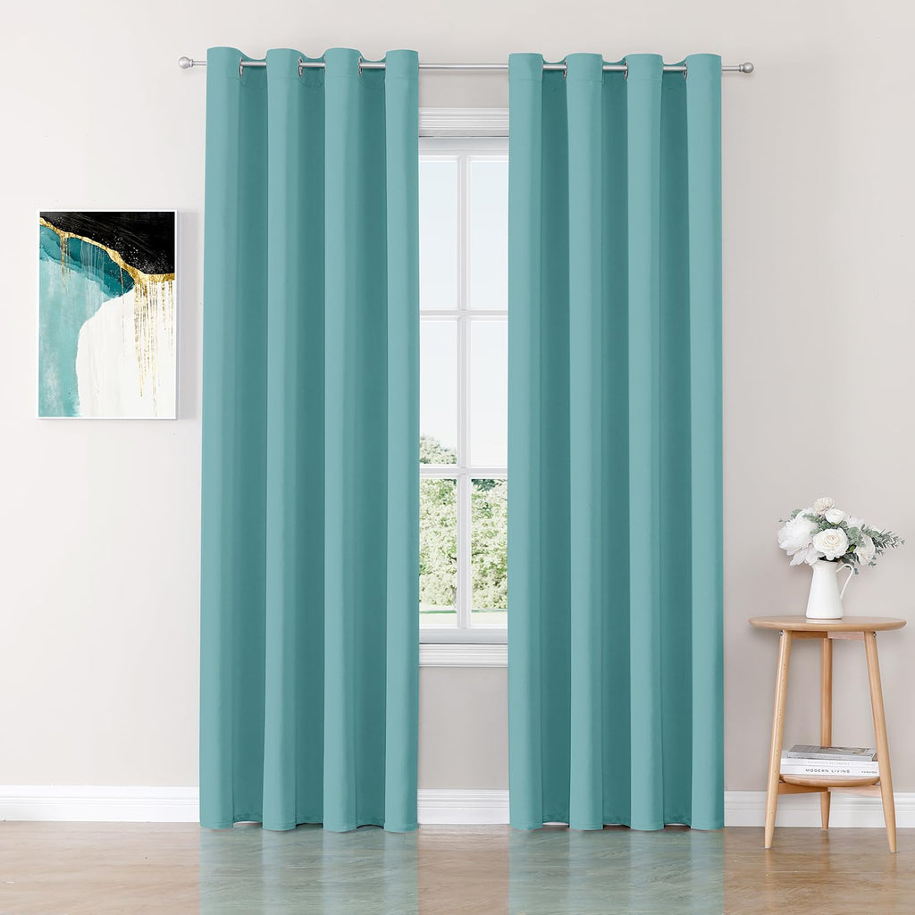 ChrisDowa Blackout Curtains for Bedroom and Living Room 63 Inches Long