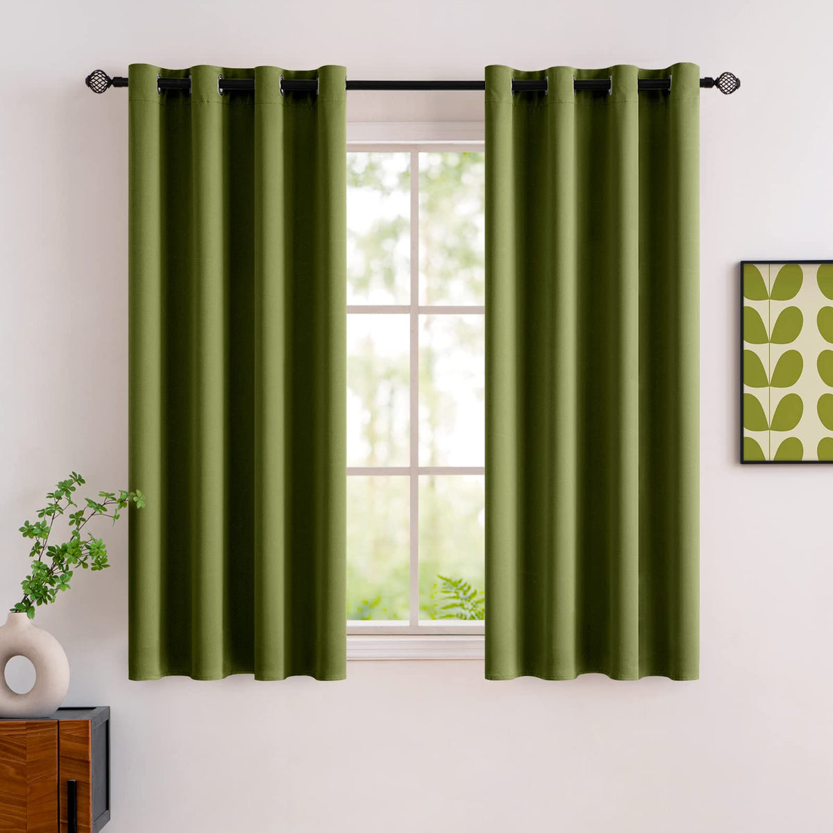 MIULEE Beige Blackout Bedroom Curtains Drapes 84 Inch Long 52"x84"