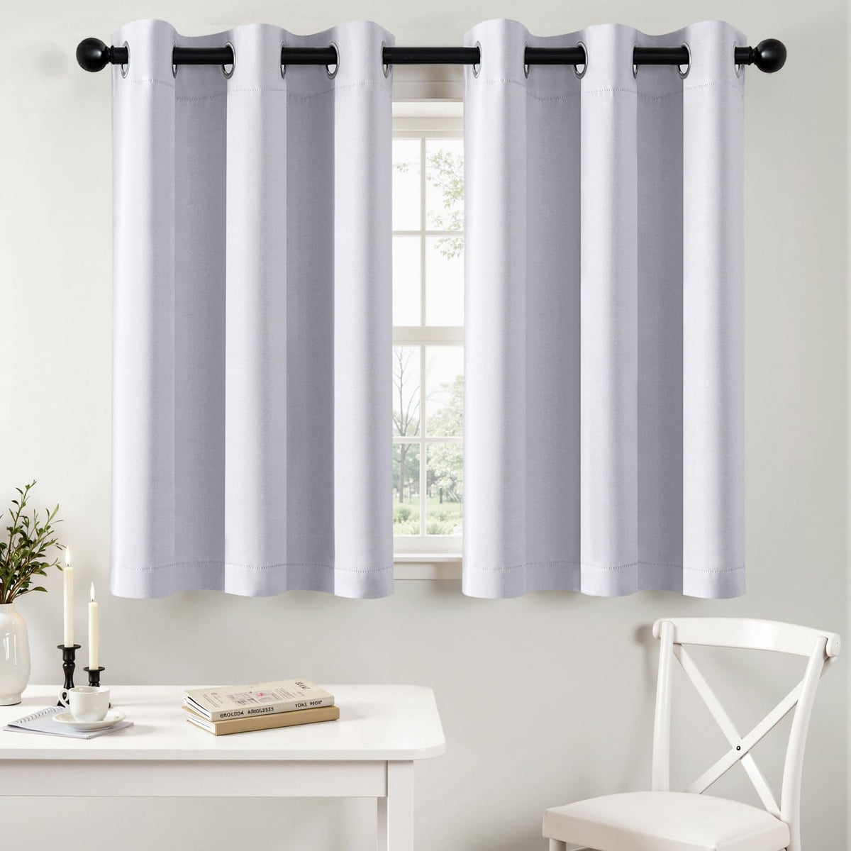 MIULEE Blackout Curtains for Bedroom 2 Panels 40 x 84 Inch Long Black