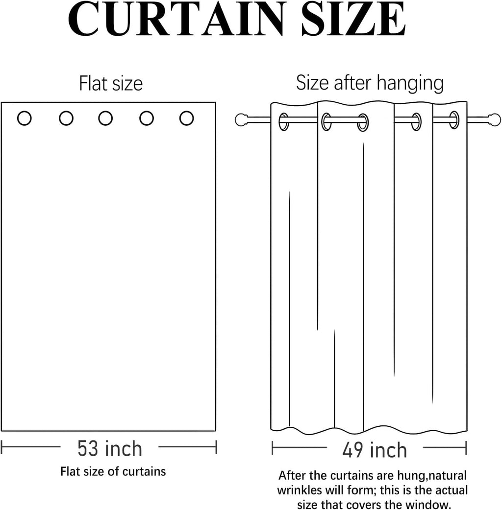 ISAENNE Designer French Linen Printed Curtains,2 Panels,71"x53"-Cornucopi
