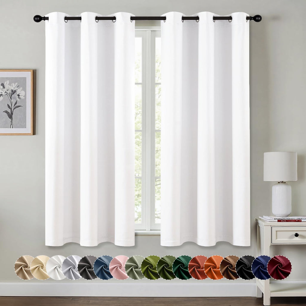 MIULEE Blackout Curtains for Bedroom 2 Panels 40 x 84 Inch Long Black