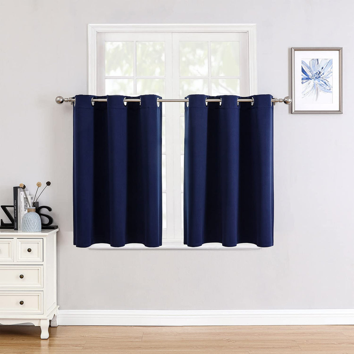 ChrisDowa Blackout Curtains for Bedroom and Living Room 63 Inches Long