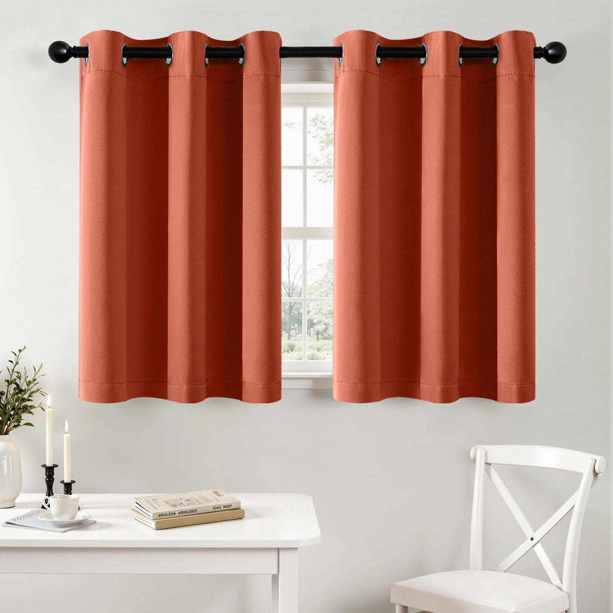 MIULEE Blackout Curtains for Bedroom 2 Panels 40 x 84 Inch Long Black