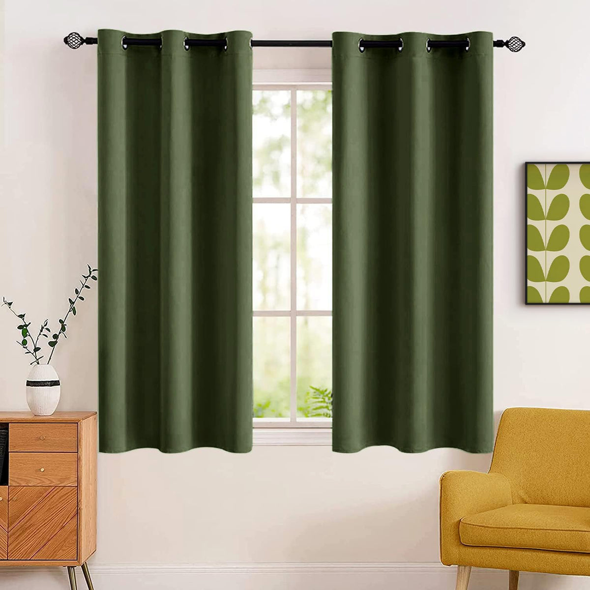 MIULEE Beige Blackout Bedroom Curtains Drapes 84 Inch Long 52"x84"