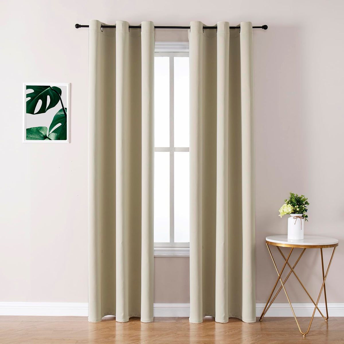 ChrisDowa Blackout Curtains for Bedroom and Living Room 63 Inches Long