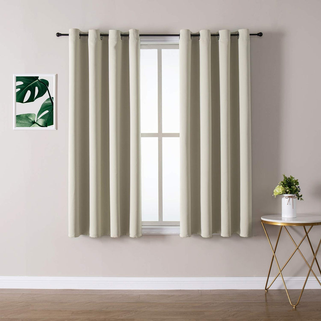 ChrisDowa Blackout Curtains for Bedroom and Living Room 63 Inches Long