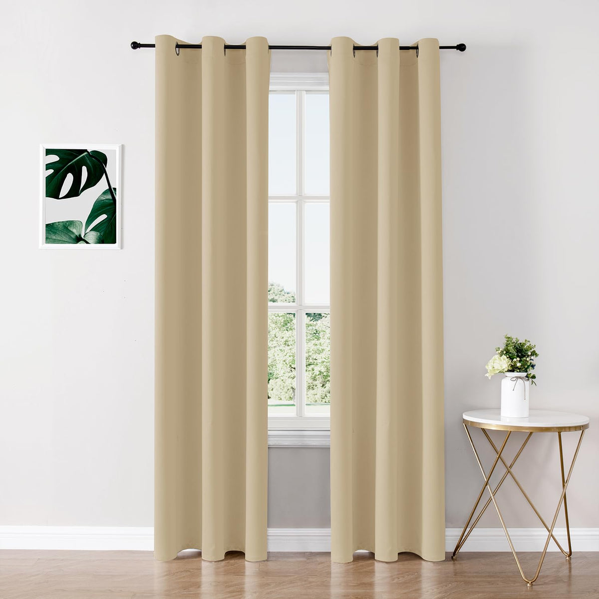 ChrisDowa Blackout Curtains for Bedroom and Living Room 63 Inches Long