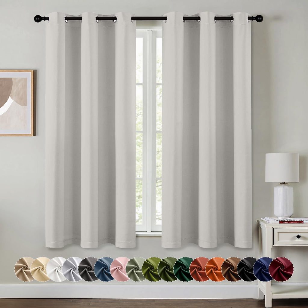 MIULEE Blackout Curtains for Bedroom 2 Panels 40 x 84 Inch Long Black
