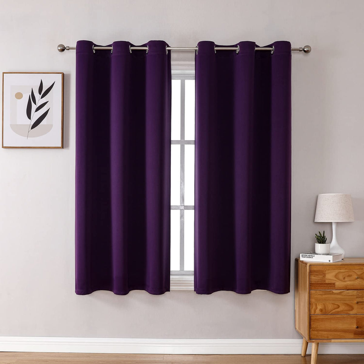 ChrisDowa Blackout Curtains for Bedroom and Living Room 63 Inches Long