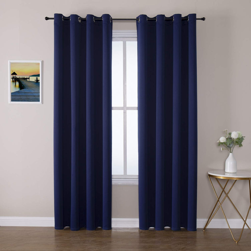 ChrisDowa Blackout Curtains for Bedroom and Living Room 63 Inches Long