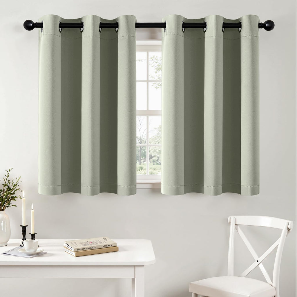 MIULEE Blackout Curtains for Bedroom 2 Panels 40 x 84 Inch Long Black