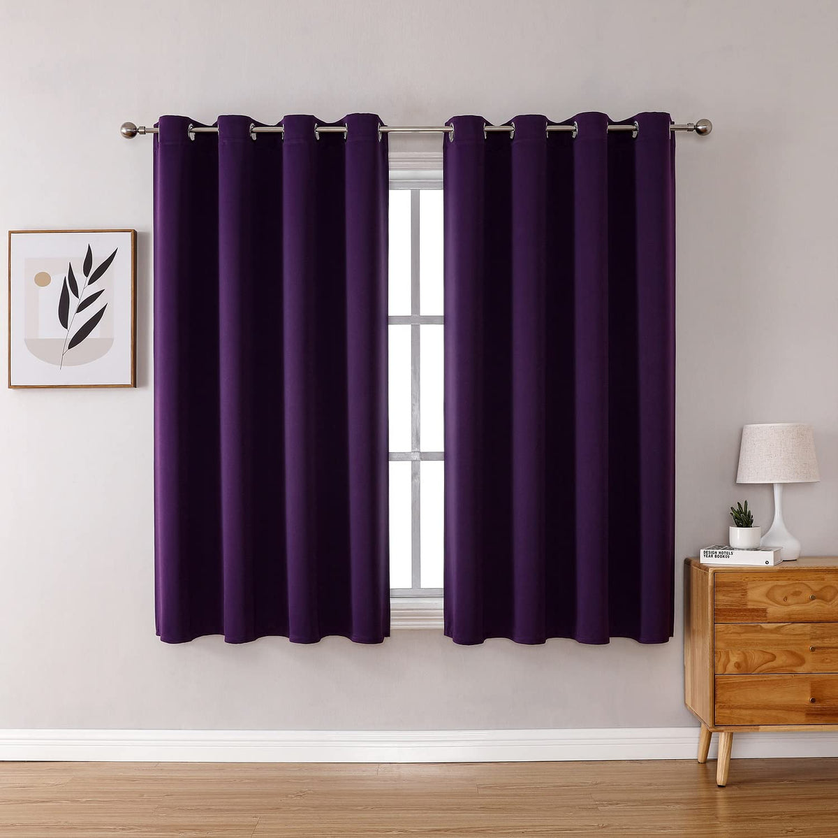 ChrisDowa Blackout Curtains for Bedroom and Living Room 63 Inches Long