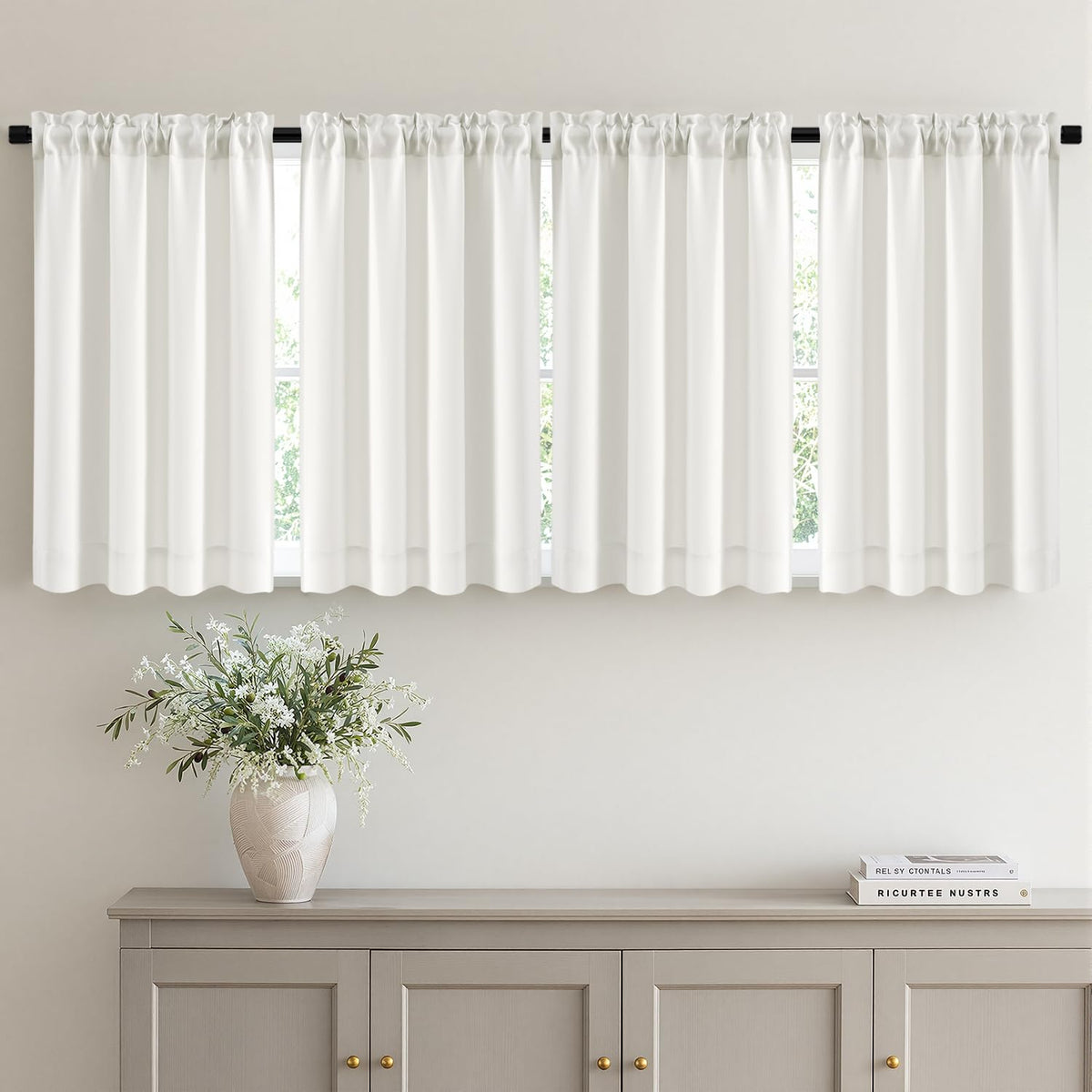 MIULEE Sage Green Blackout Curtains 63 Inch Length for Bedroom 4 Panels