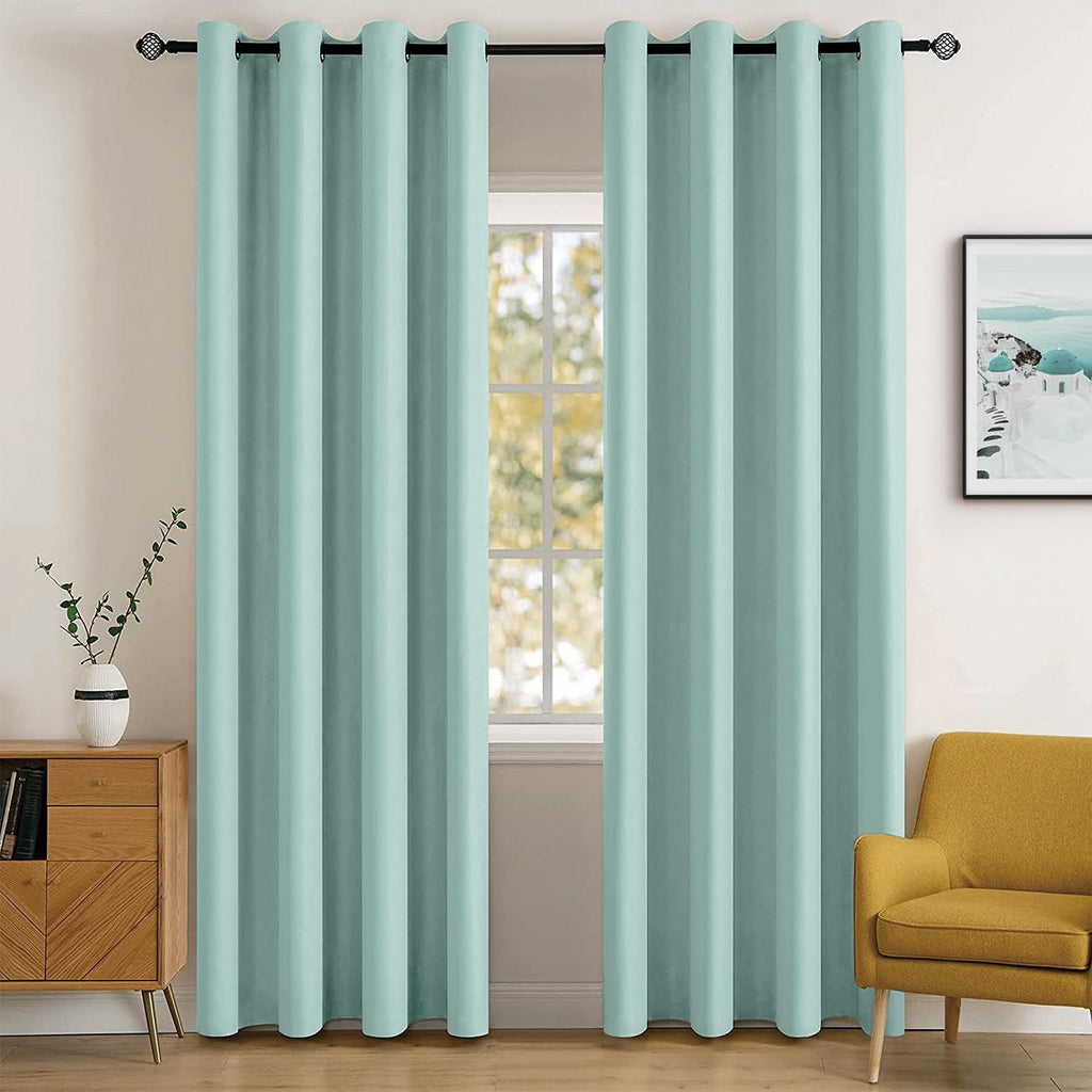 MIULEE Beige Blackout Bedroom Curtains Drapes 84 Inch Long 52"x84"