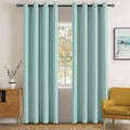 MIULEE Beige Blackout Bedroom Curtains Drapes 84 Inch Long 52"x84"