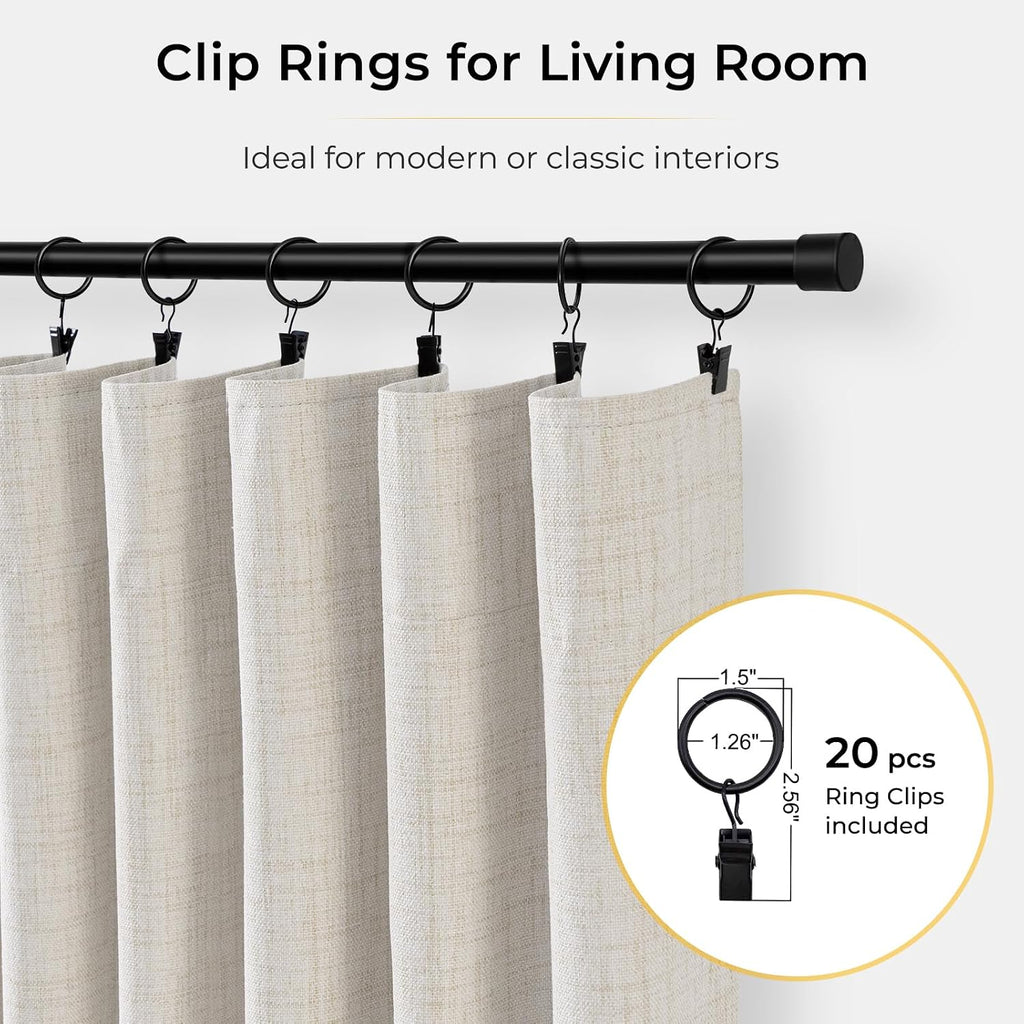 INOVADAY 100% Blackout Curtains for Bedroom Black Out Curtains 84 Inch Long