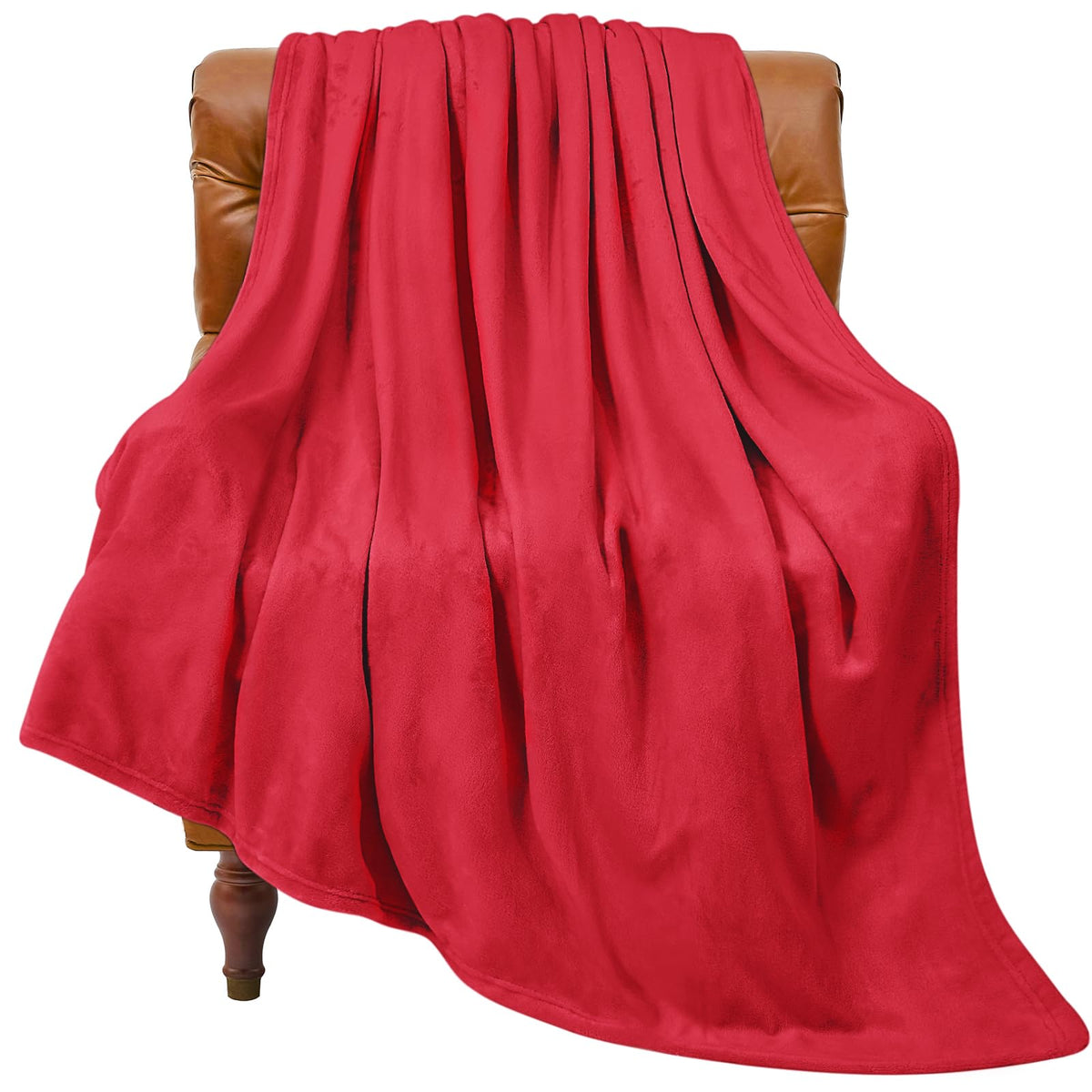 BEDELITE Fleece Blanket Soft Plush Throw for Couch Black 50"x60"