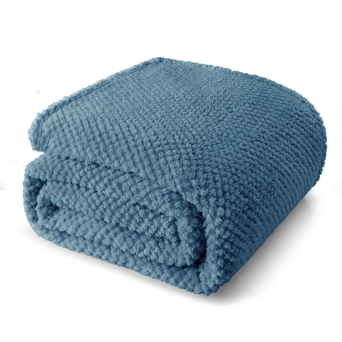 Whale Flotilla Extra Large Fuzzy Fleece Throw Blanket for Couch, 50x70 Inch Fluffy Warm Soft Jacquard Blankets for All Season, Lightweight and Cozy, Ivory