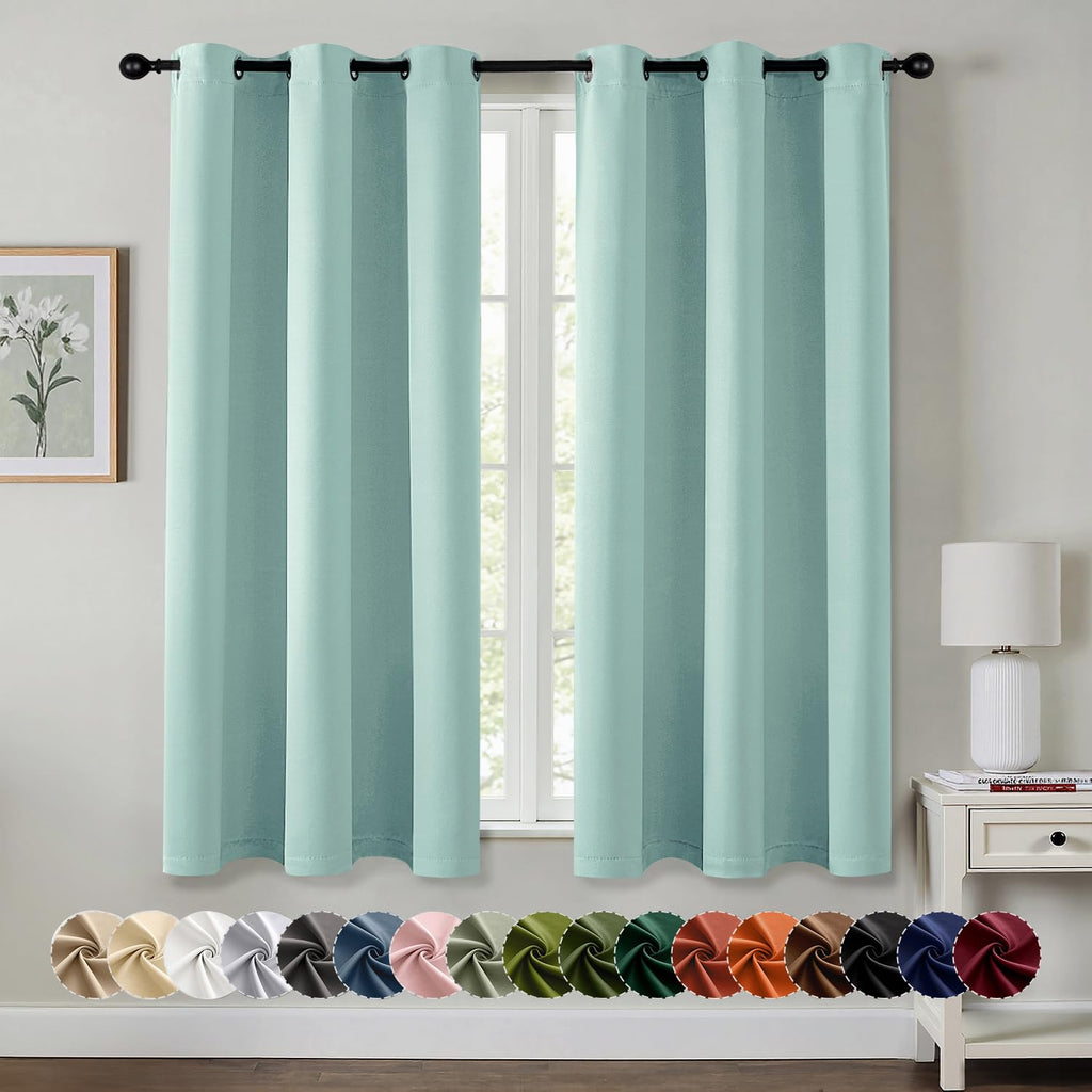 MIULEE Blackout Curtains for Bedroom 2 Panels 40 x 84 Inch Long Black
