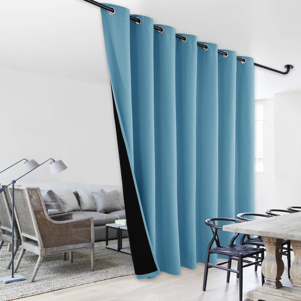 NICETOWN 100% Blackout Curtain 54 inches Long, Double-Deck Completely Blackout Window Treatment Thermal Insulated Lined Drape for Small Window (White, 1 PC, 52 inches Width Each Panel)