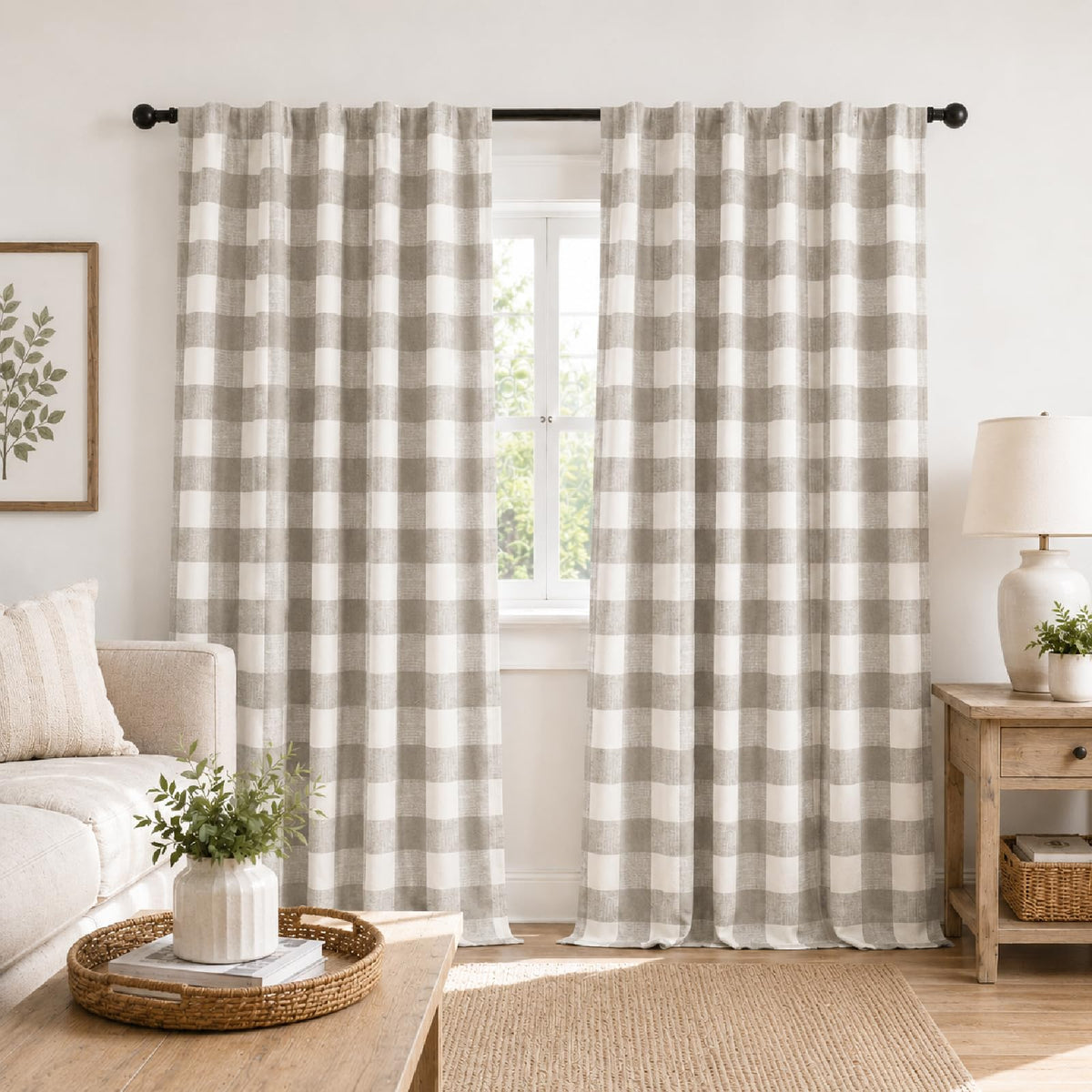 Blackout Curtains for Bedroom, Buffalo Plaid Curtains for Living Room