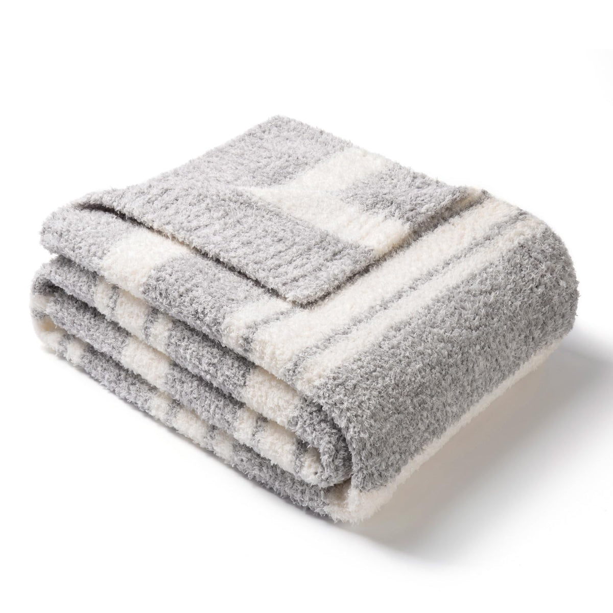 Snuggle Sac Buttery Ivory Throw Blanket for Couch, Reversible Super Soft Knitted Blankets, Warm Cozy Knit Fuzzy Plush Lightweight Throws Dupes for Sofa, Bed, Picnic, Ivory, 50 x 60 inches