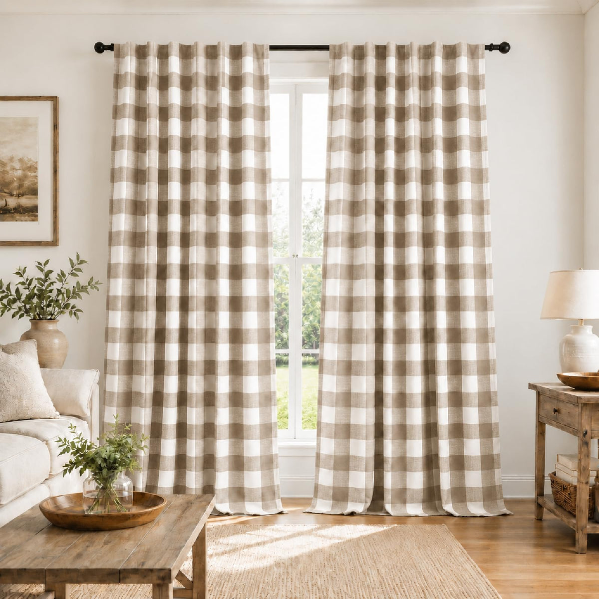 Blackout Curtains for Bedroom, Buffalo Plaid Curtains for Living Room
