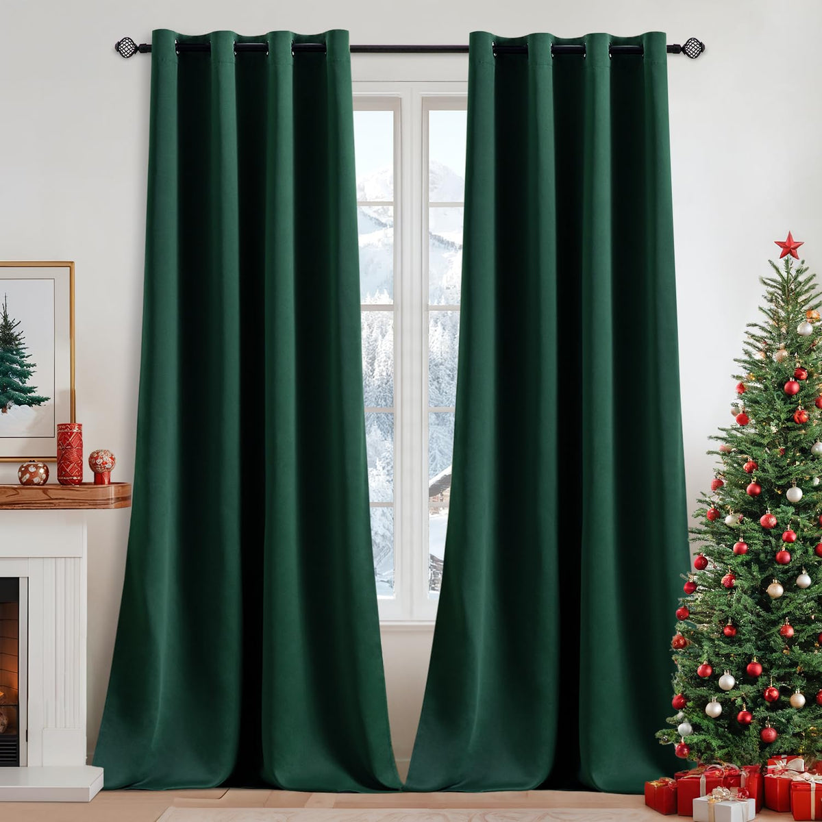 MIULEE Beige Blackout Bedroom Curtains Drapes 84 Inch Long 52"x84"