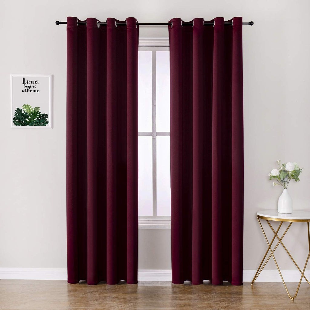 ChrisDowa Blackout Curtains for Bedroom and Living Room 63 Inches Long