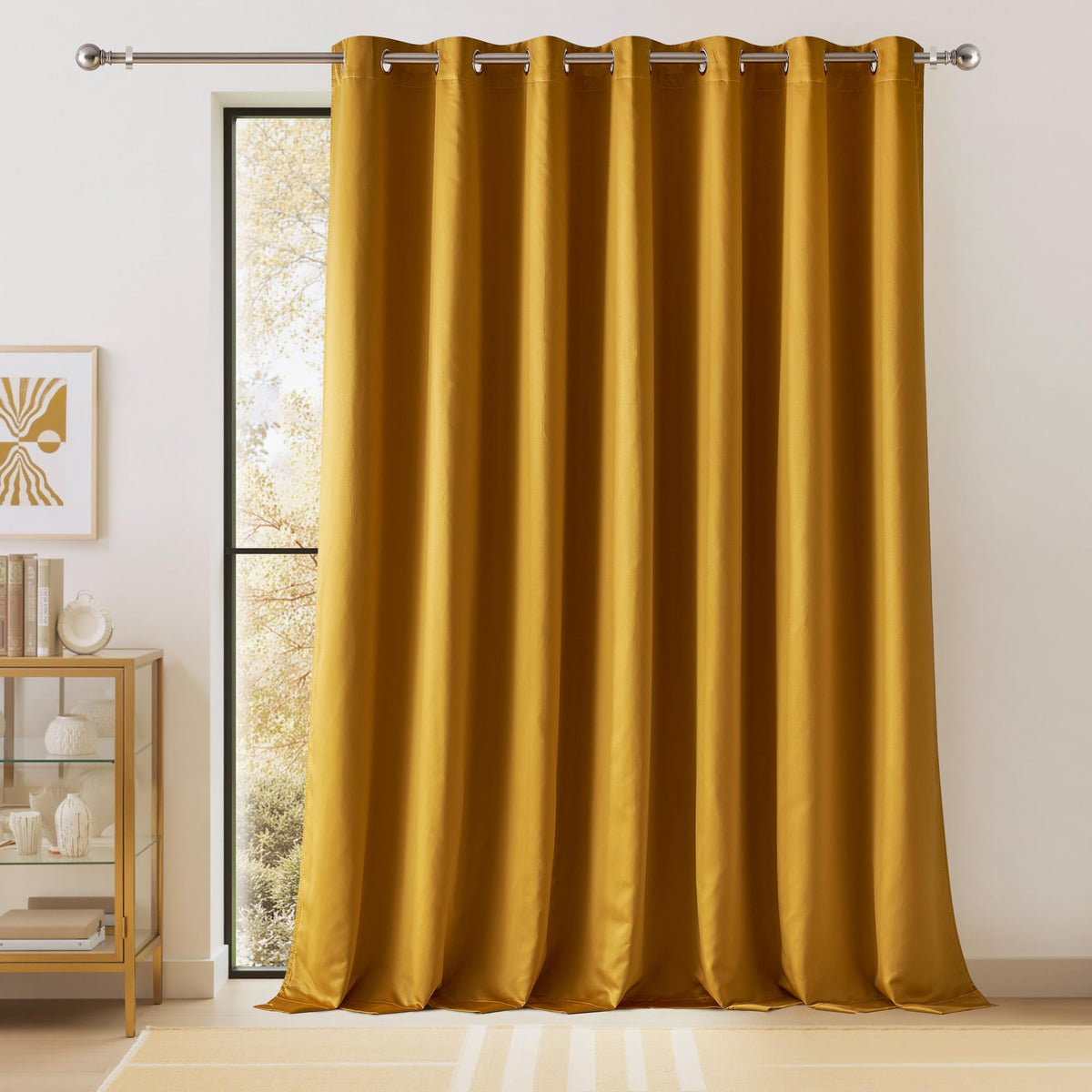 NICETOWN 100% Blackout Curtain 54 inches Long, Double-Deck Completely Blackout Window Treatment Thermal Insulated Lined Drape for Small Window (White, 1 PC, 52 inches Width Each Panel)