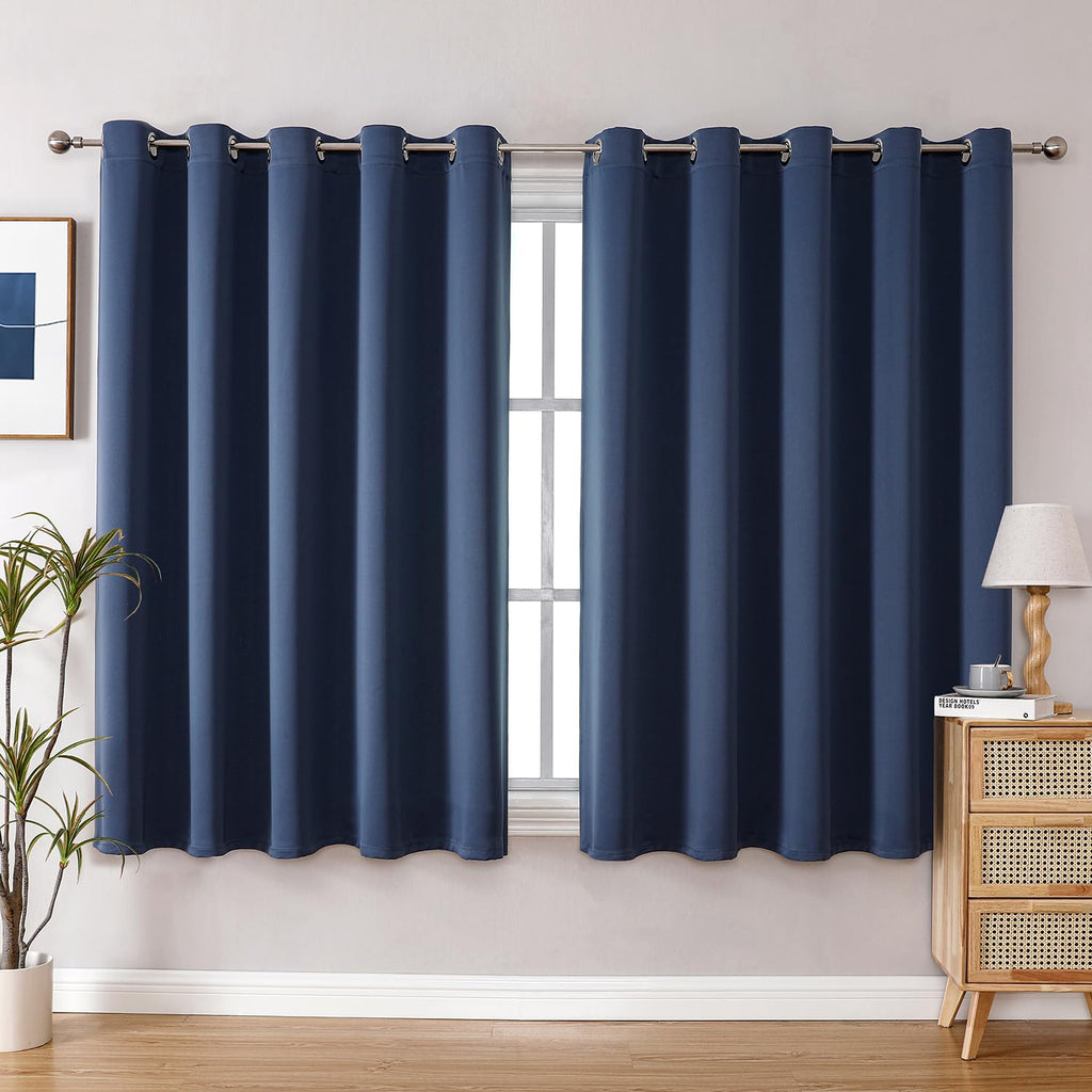 ChrisDowa Blackout Curtains for Bedroom and Living Room 63 Inches Long