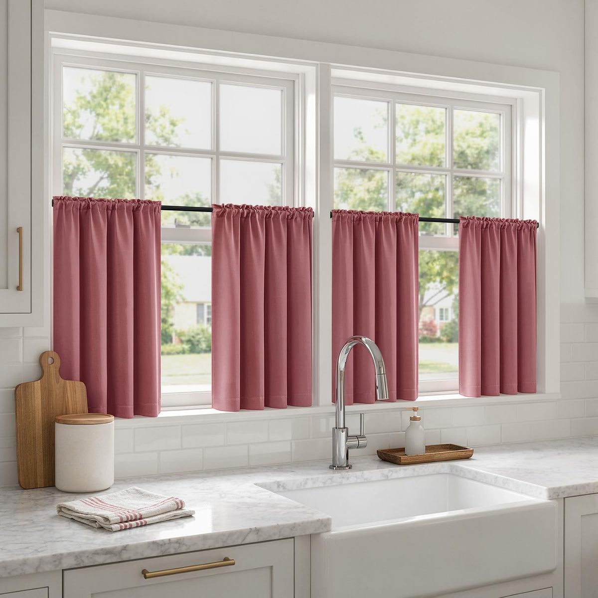 MIULEE Sage Green Blackout Curtains 63 Inch Length for Bedroom 4 Panels